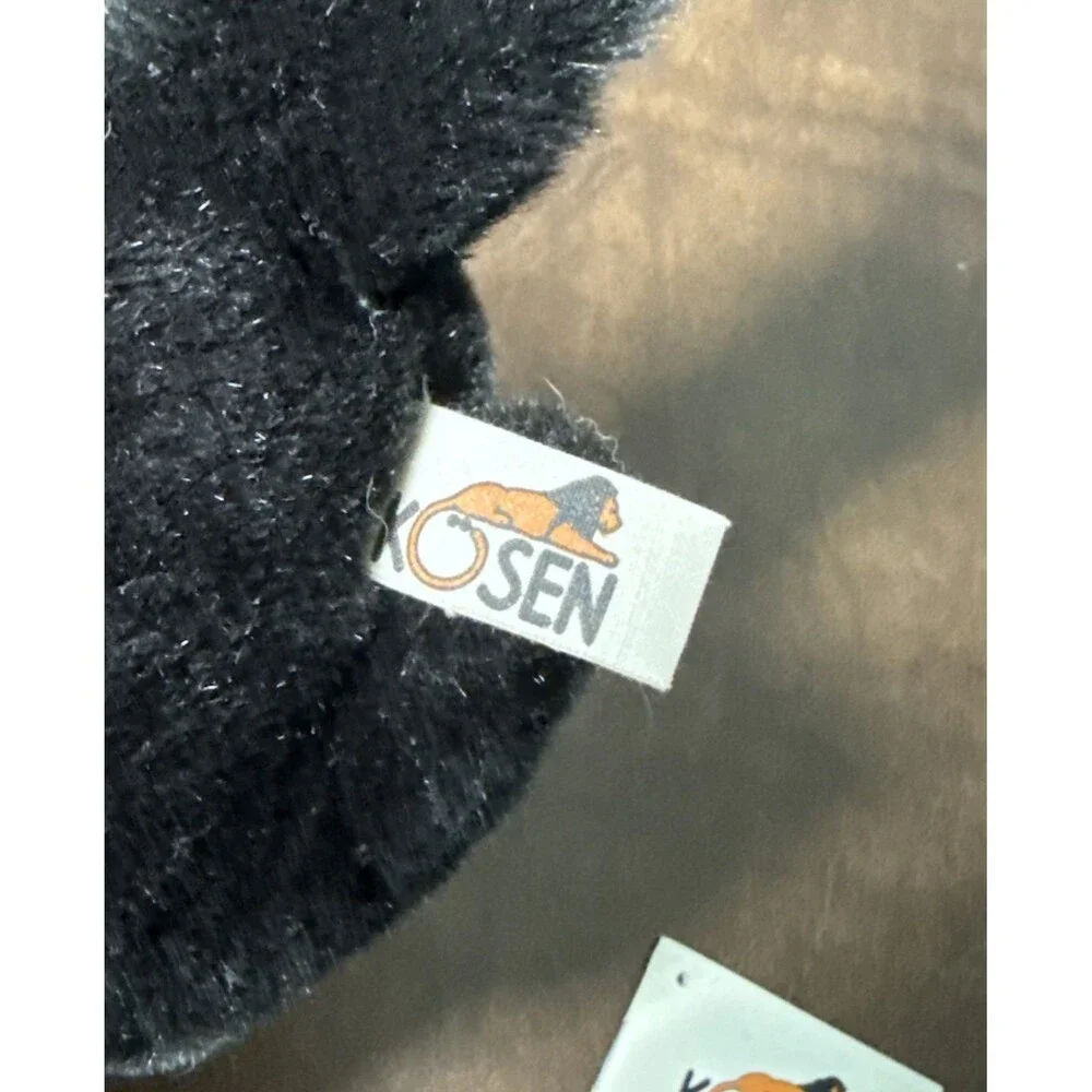 Kosen Black Bird Raven Crow Plush Toy Kösen Made in Germany w/ Brochure Retired
